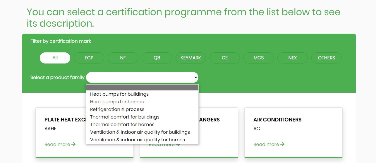 ECC - Certification programme search